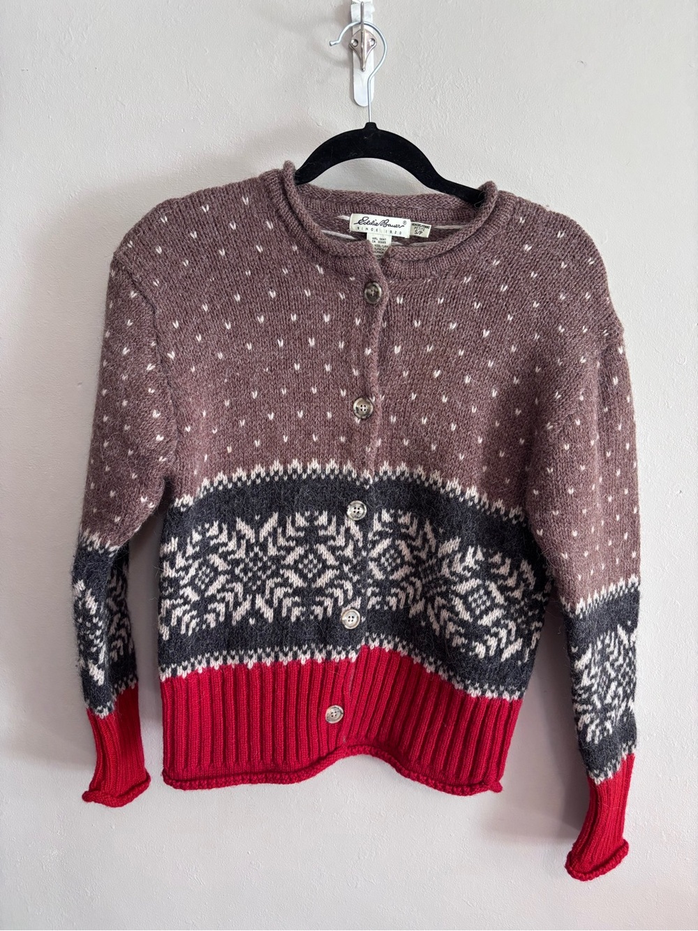 Eddie Bauer Fair Isle Wool and Alpaca Sweater